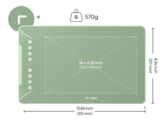 XP-Pen DECO01 V3 Grafik Tablet 16K 8 Kısayol Yeşil - Thumbnail